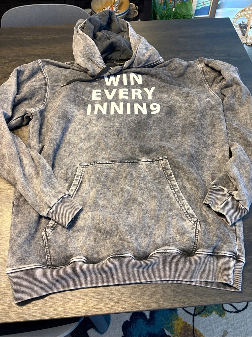 Baseballism "Win Every Inning" Heavyweight Mineral Wash Hoodie - Men's Size M